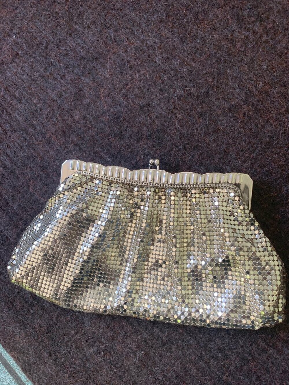 Vintage 1950 Whitney & Davis clutch purse.